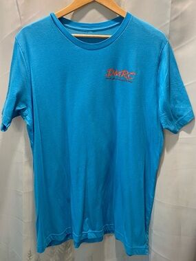DMRC Death March Running Company Short-Sleeve Crewneck Tee —Turquoise Blue